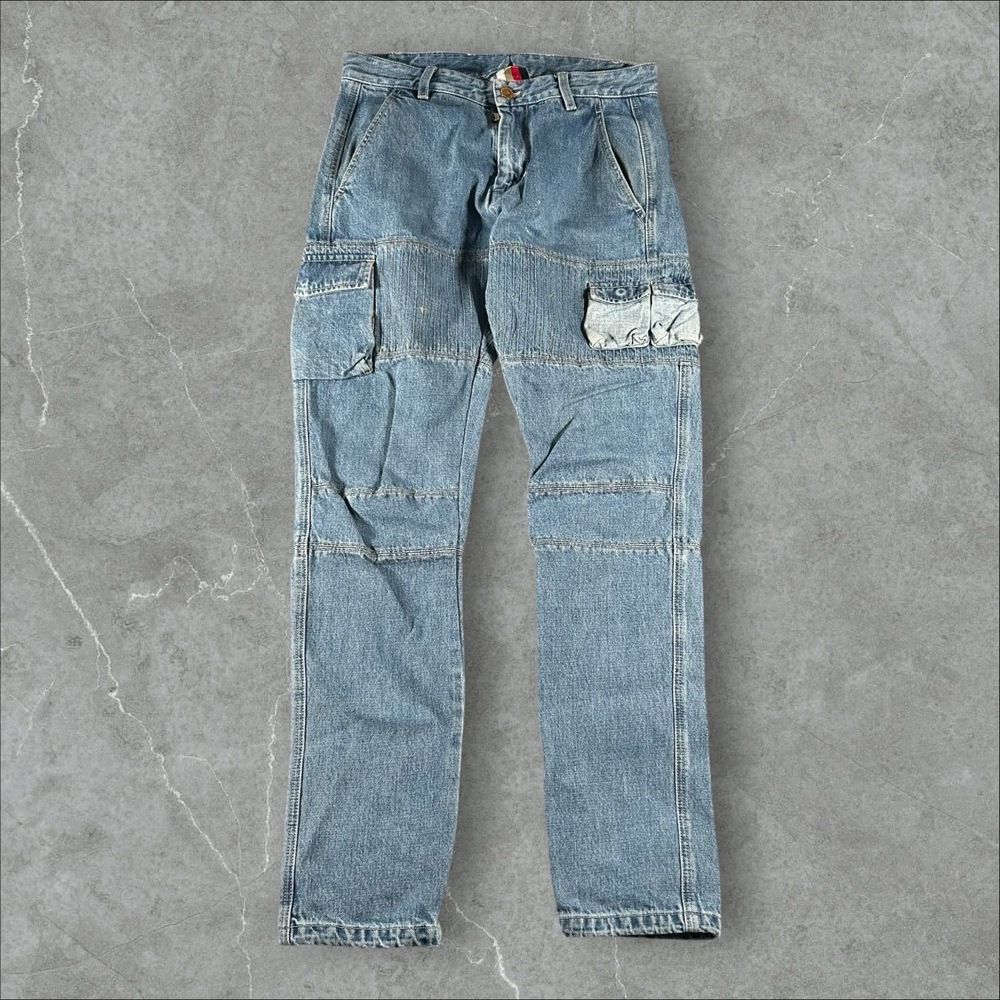 Kith Jeans Mens 30x32 Blue Patchwork‎ Pockets Cargo Streetwear Urban Field Pant